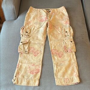 Vintage Ralph Lauren Linen Pants with Floral Accents